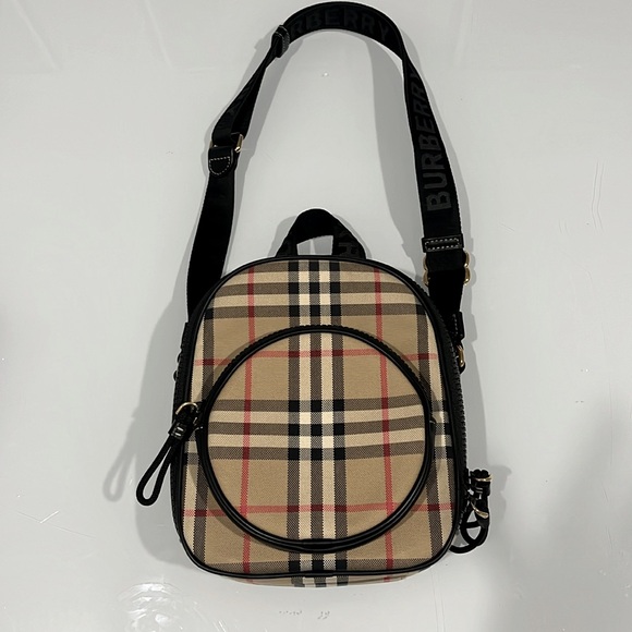 BURBERRY Kids’ Bowling Check Canvas Crossbody Bag *NWT* - Picture 7 of 12